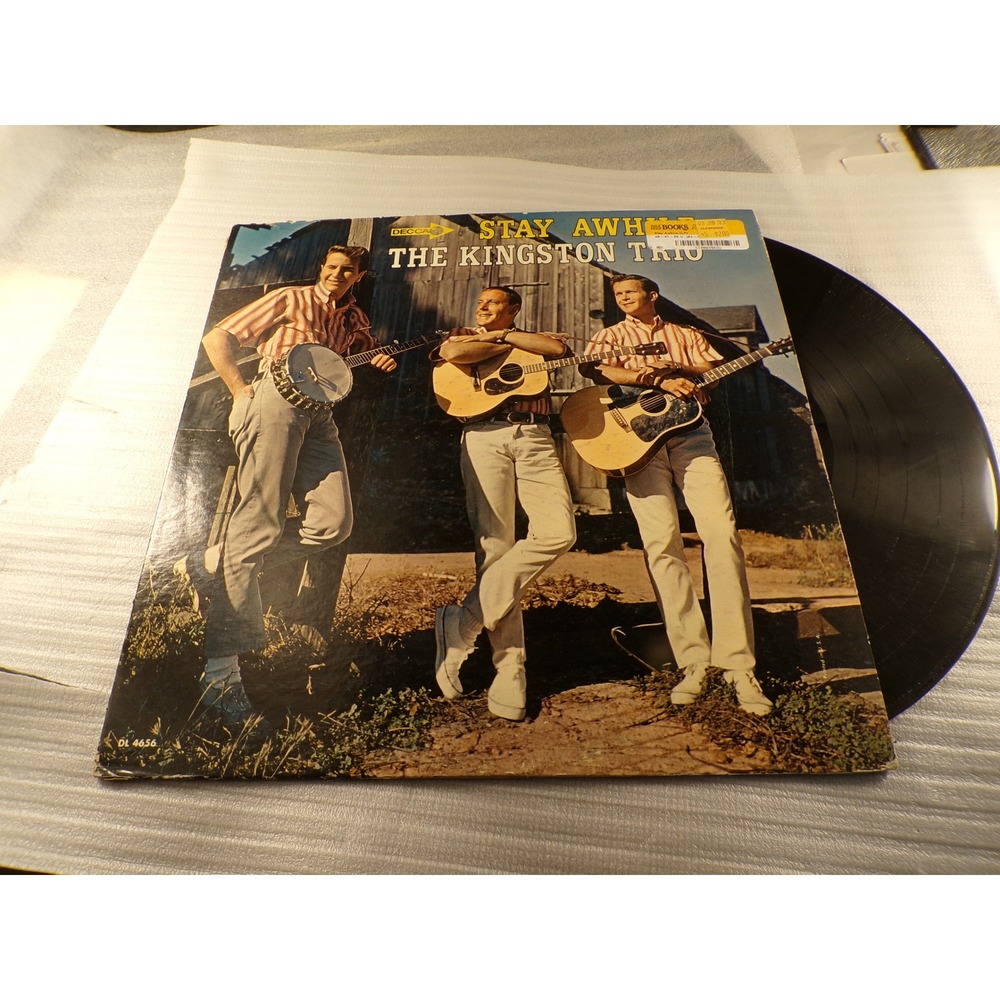 The Kingston Trio Stay Awhile Vinyl LP Decca  4656 1965 Mono Folk Revival Record